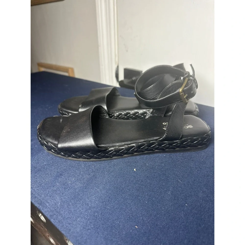 Sonoma Goods For Life | Black Ankle Strap Sandals Ortholite | Size 7Y